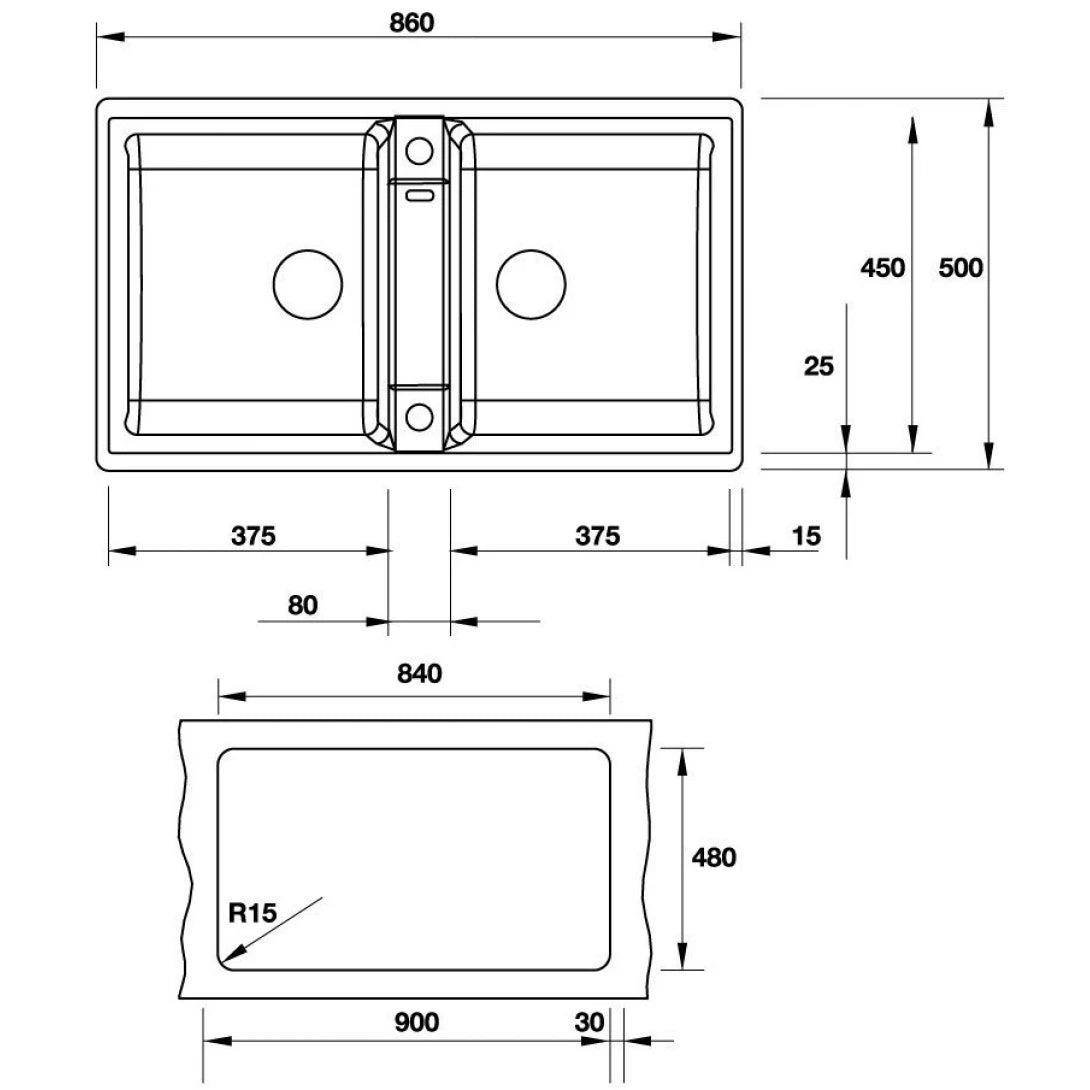 Bồn Rửa Chén Blancozia 9 567.68.340 Đá Hai Hộc Màu Đen - Bếp Việt Pro