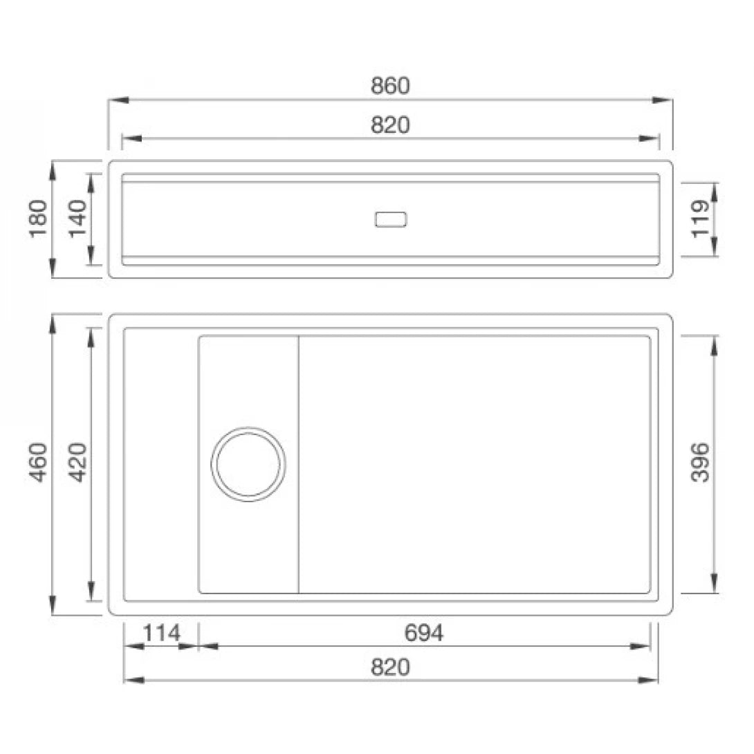 Chậu Đá Rửa Chén Malloca MYST K86S - MYST K86L Màu Đen