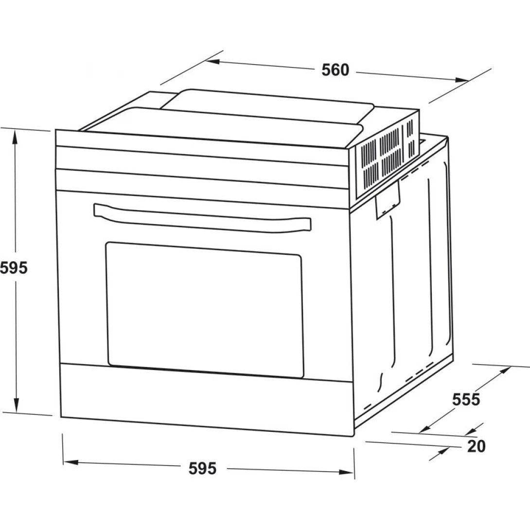 Lò Nướng Hafele HO-6T70A 538.01.441 Lắp Âm 60cm 70Lít Series 600