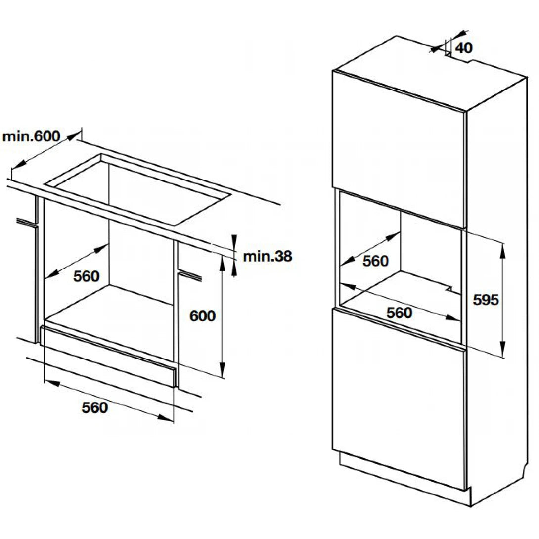 Lò Nướng Hafele HO-KT60C 534.05.571 Lắp Âm