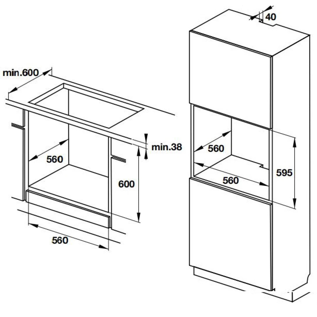 Lò Nướng Hafele HO-T60D 534.05.561 Âm Tủ