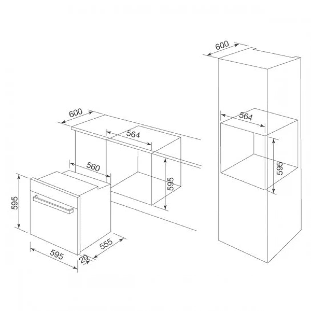 Lò Nướng Điện Malloca MOV-72 PYRO Âm Tủ