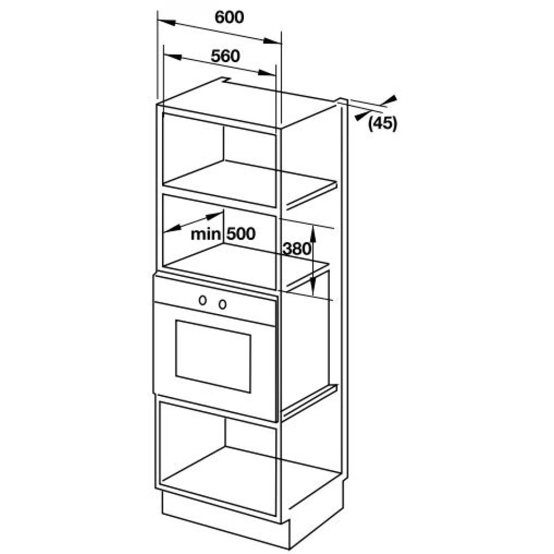 Lò Vi Sóng Kết Hợp Nướng Hafele HM-B38A 535.34.000 Lắp Âm