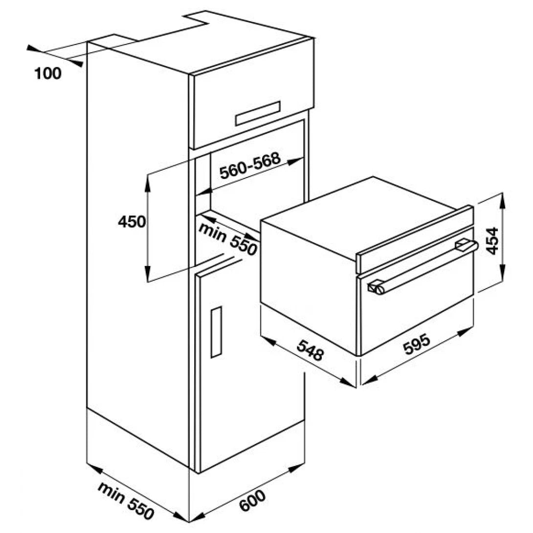 Lò Vi Sóng Kết Hợp Nướng Hafele HO-KT45B 535.02.731 Lắp Âm