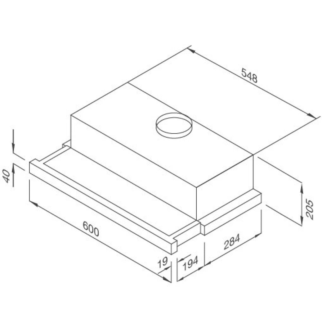 Máy Hút Khói Khử Mùi Malloca MH 60SMC Âm Tủ Rộng 60cm