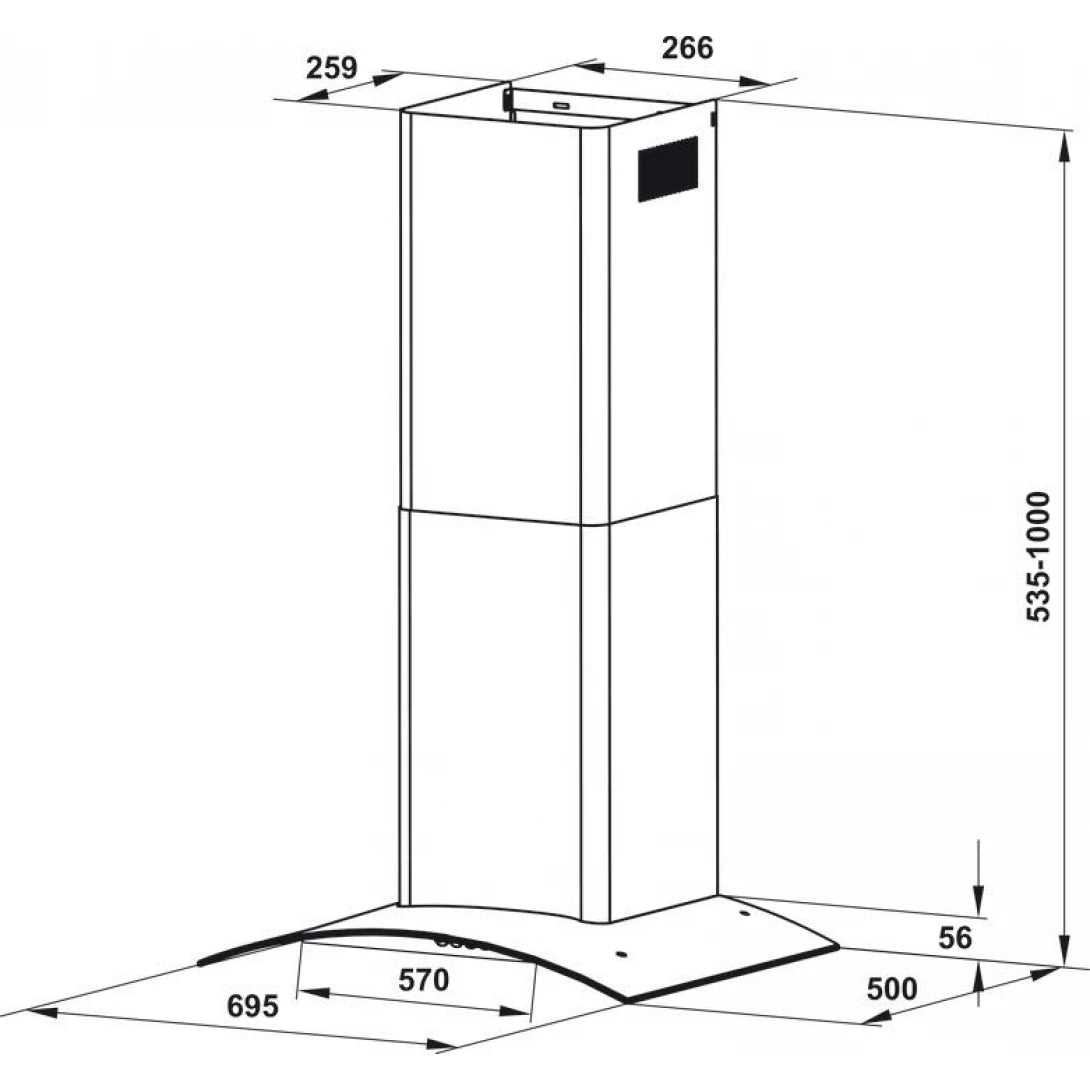 Máy Hút Mùi Hafele HH-WT70A 533.86.807 Gắn Tường 700mm