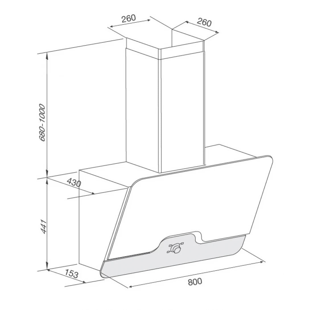 Máy Hút Khói Khử Mùi Malloca DRIVE F-152B Áp Tường Nghiêng