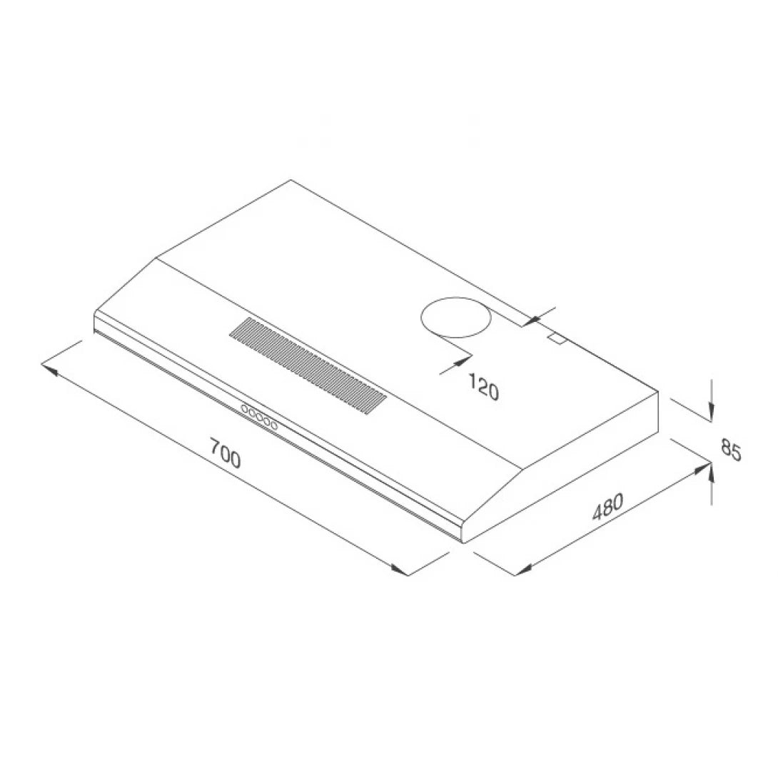 Máy Hút Khói Khử Mùi Malloca H107B Cổ Điển