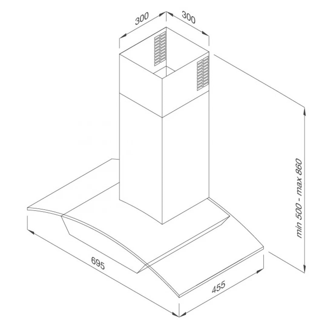 Máy Hút Khói Khử Mùi Malloca MC 7018HS Áp Tường