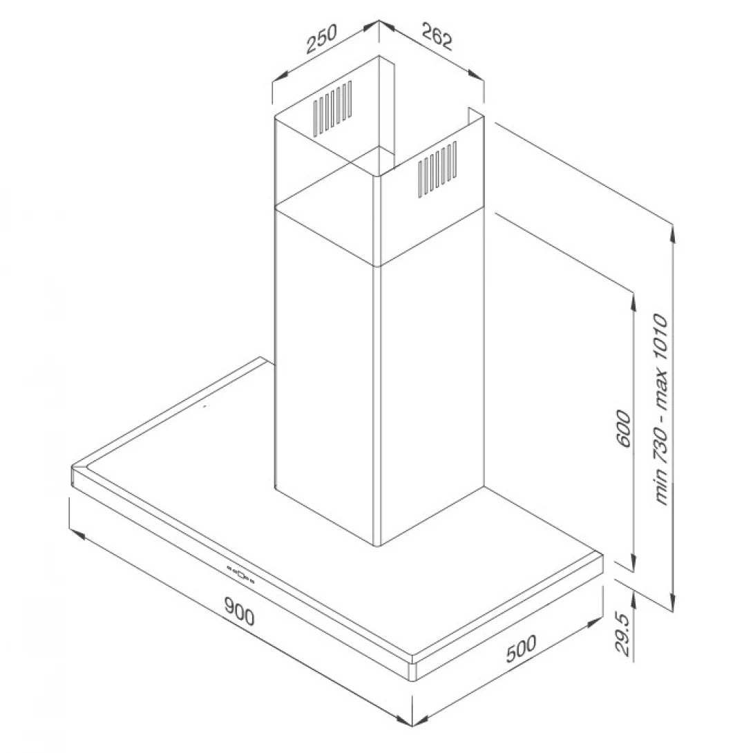 Máy Hút Khói Khử Mùi Malloca SLIM K1522 Áp Tường