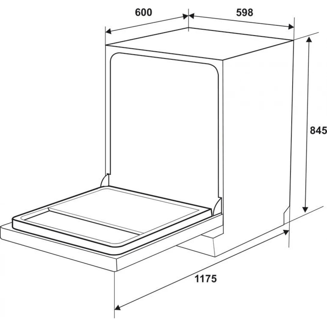 Máy Rửa Chén Hafele HDW-F605B 535.29.660 Độc Lập Màu Đen 15 Bộ