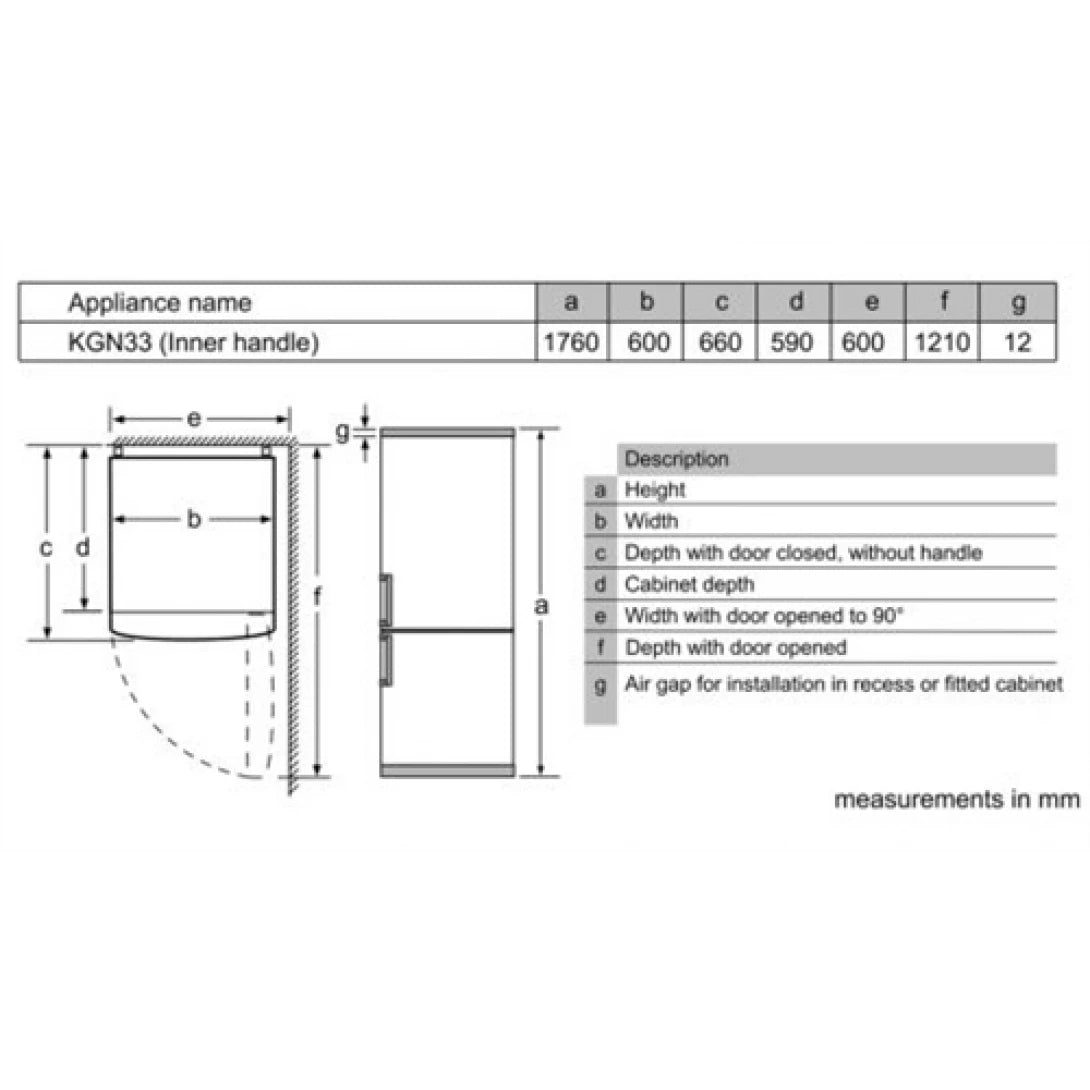 Tủ Lạnh Đơn Bosch HMH.KGN33NLEAG 2 Cánh Ngăn Đá Dưới Series 2 - Bếp Việt Pro