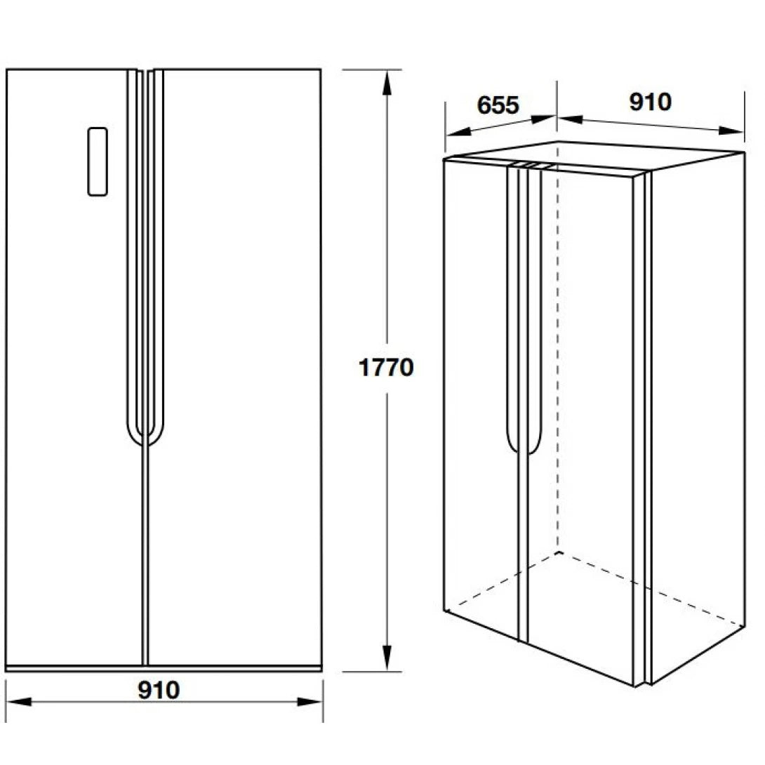 Tủ Lạnh Hafele HF-SBSID 534.14.020 Side By Side