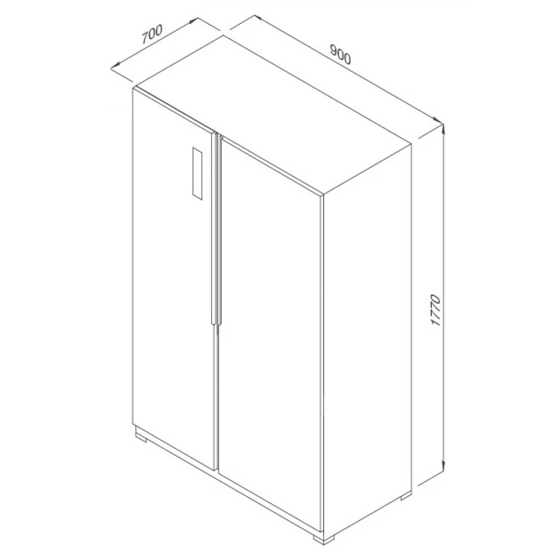 Tủ Lạnh Âm Tủ Malloca MF-521SBS Side By Side 2 Cửa