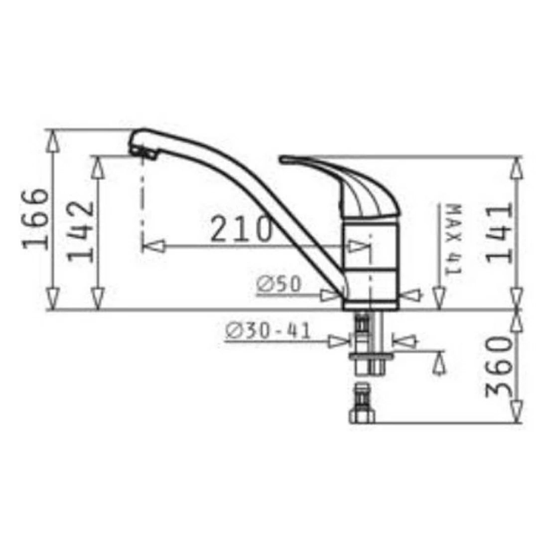 Vòi bếp Pyramis HMH.095191001- Modo Nóng Lạnh - Bếp Việt Pro