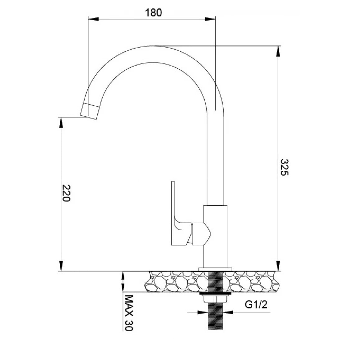 Vòi Bếp Inox Malloca K1603CL Lạnh