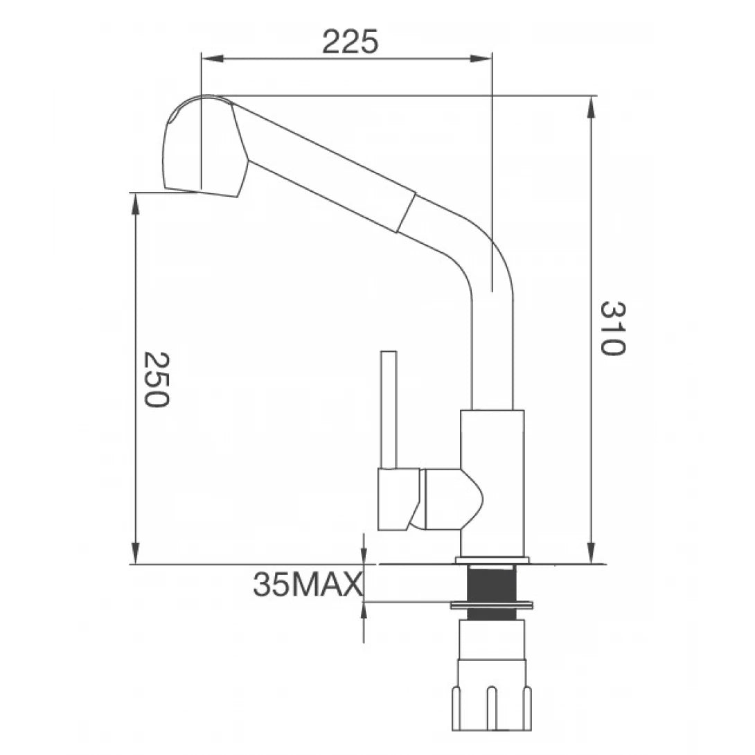 Vòi Bếp Malloca K119N9 Dây Rút Nóng Lạnh