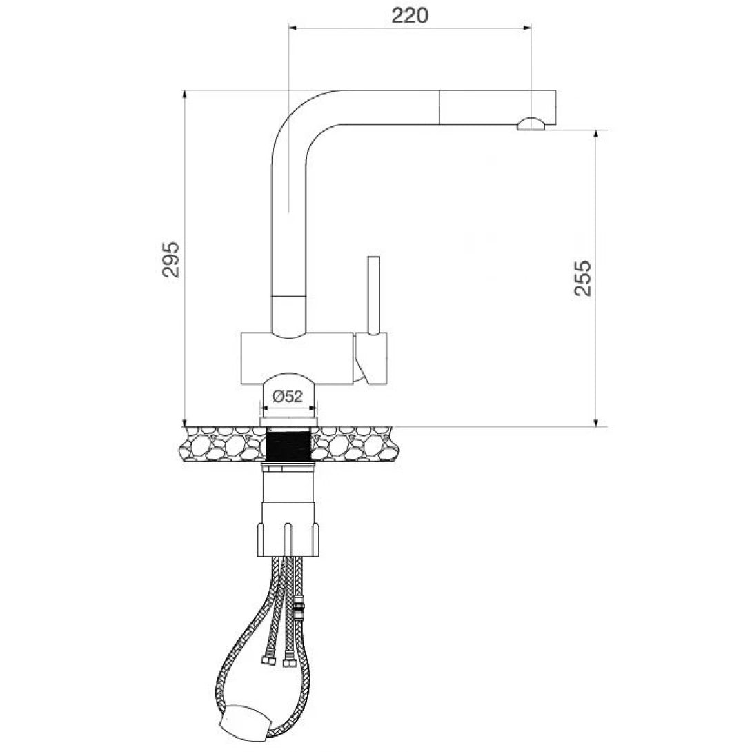 Vòi Rửa Chén Bát Malloca K103-SS Nóng Lạnh Rút Dây