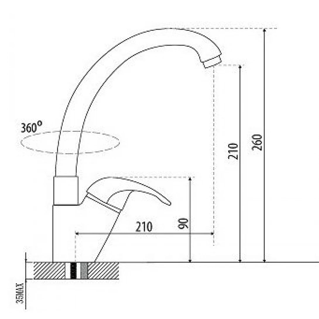 Vòi Bếp Inox Malloca K121 Nóng Lạnh