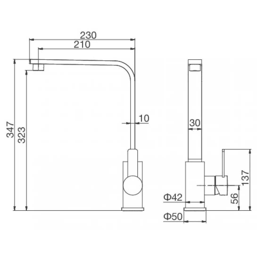 Vòi Rửa Chén Malloca K589-S Nóng Lạnh Inox 304