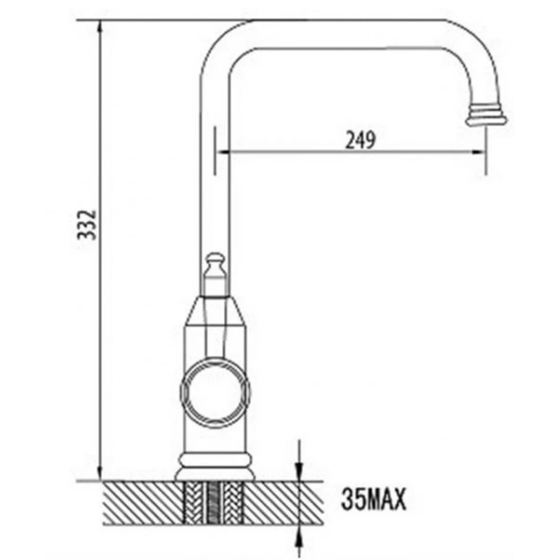 Vòi Bếp Malloca K186 Nóng Lạnh