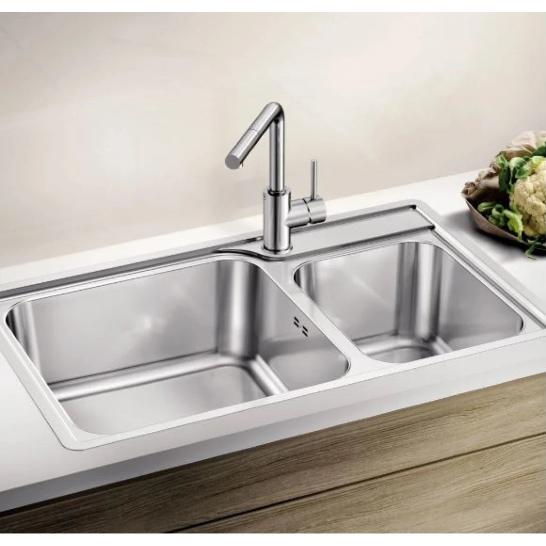 Chậu Bếp Hafele Blanco - LEMIS XL 8-IF 570.27.189 Hai Hộc Inox 304 - Bếp Việt Pro